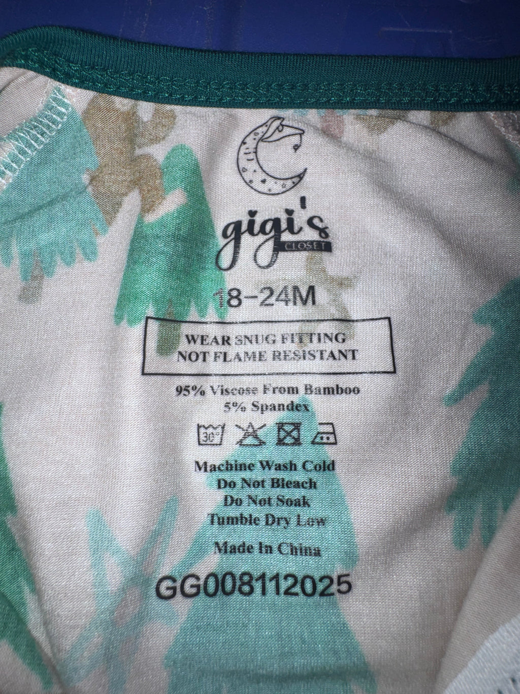 NWT Bamboo Bigfoot Forest Zippy Sleeper