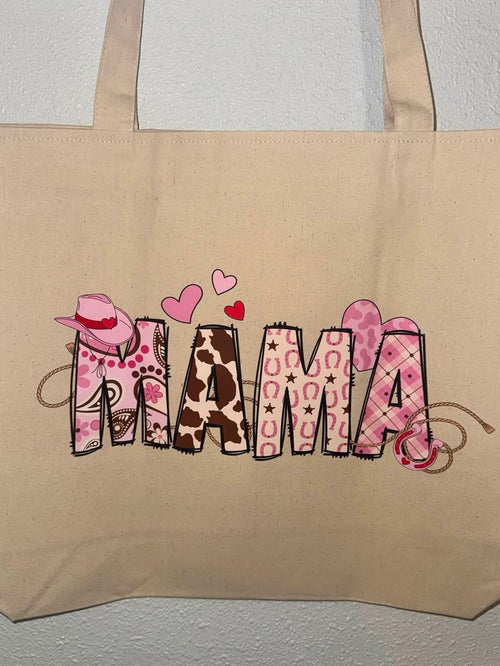 Custom MAMA Canvas Tote Bags