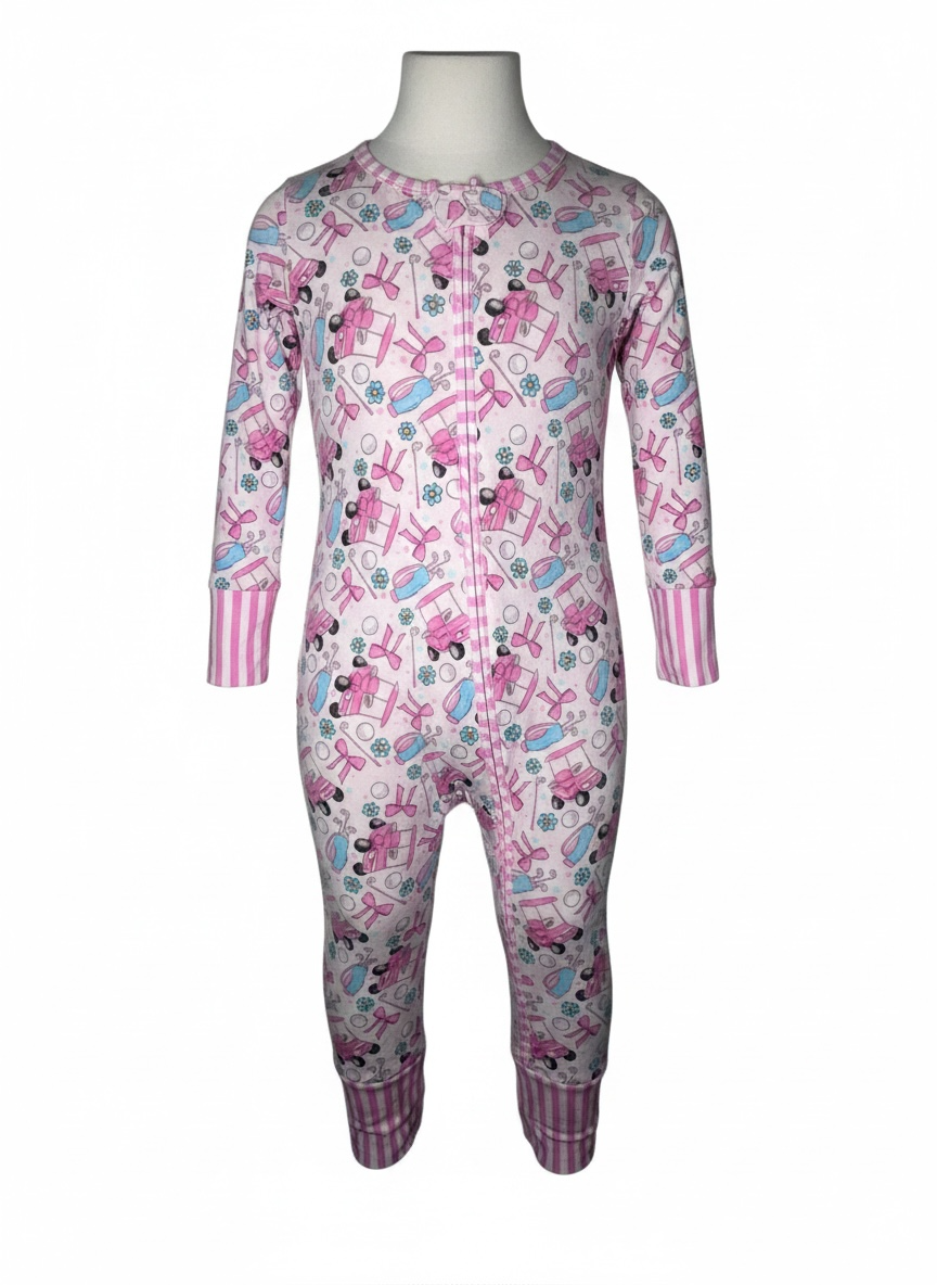 NWT &Me Bamboo Pink Golf Zippy Sleeper