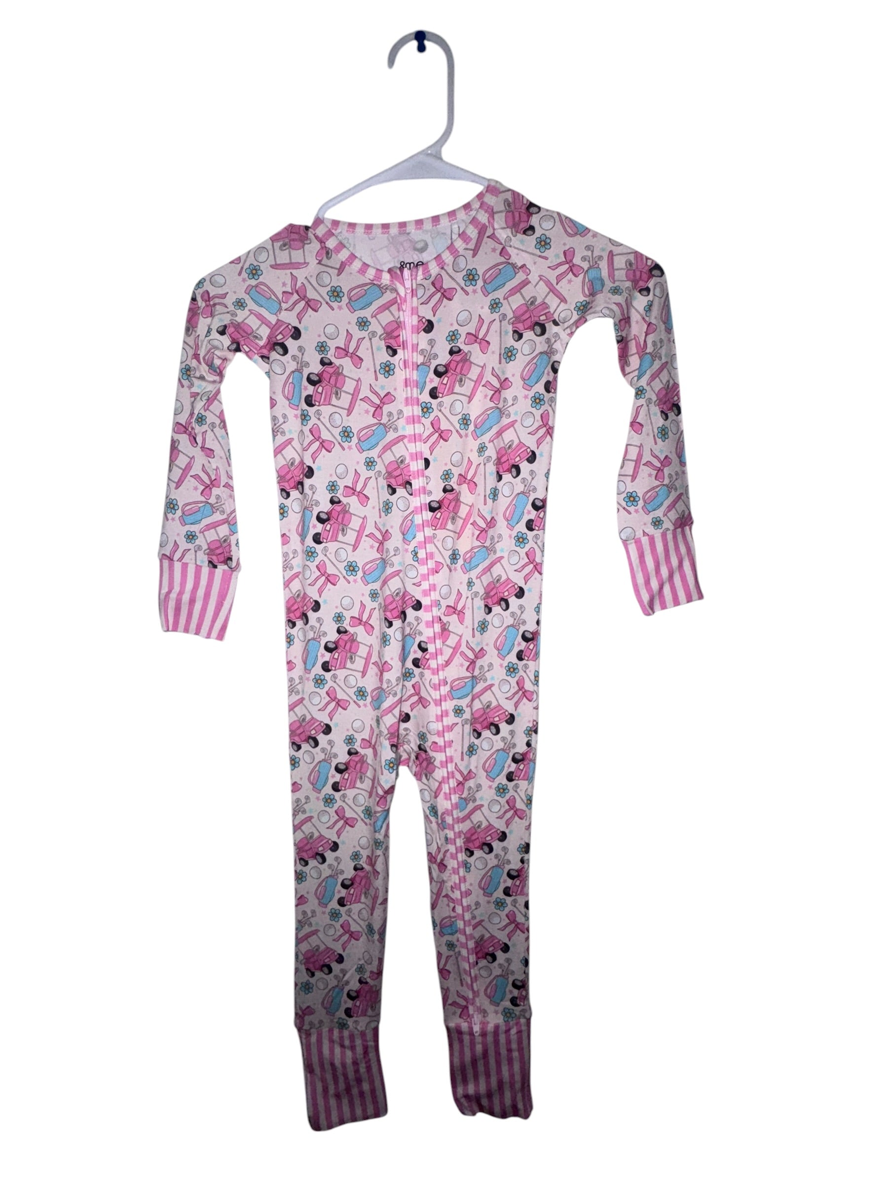 NWT &Me Bamboo Pink Golf Zippy Sleeper