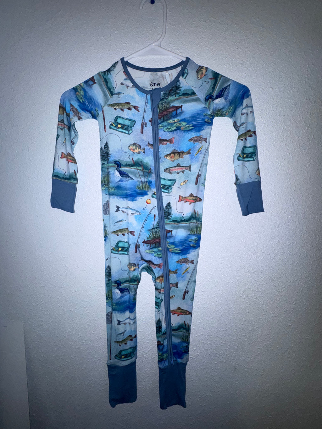 NWT &Me Bamboo Fishing Zippy Sleeper