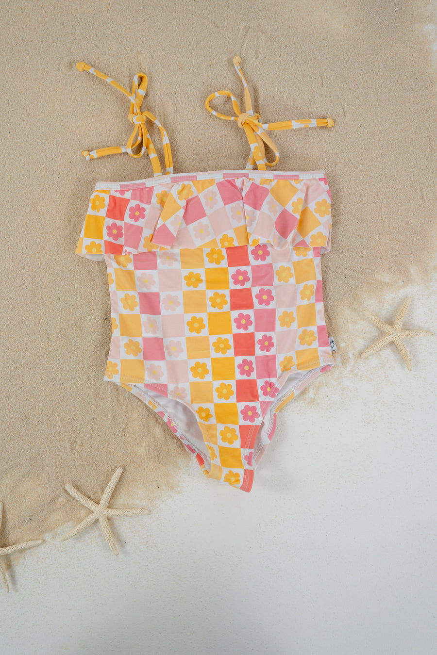 Pink and Orange Flowers - One Piece Swimsuit