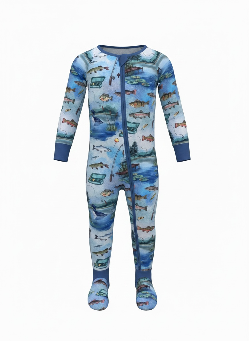 NWT &Me Bamboo Fishing Zippy Sleeper