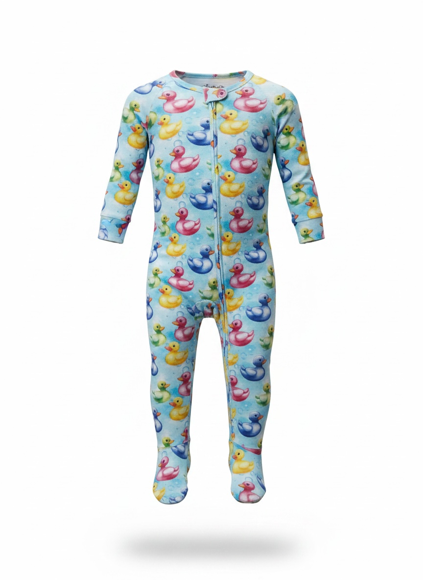 Rainbow Ducks - Long Sleeve Zippy