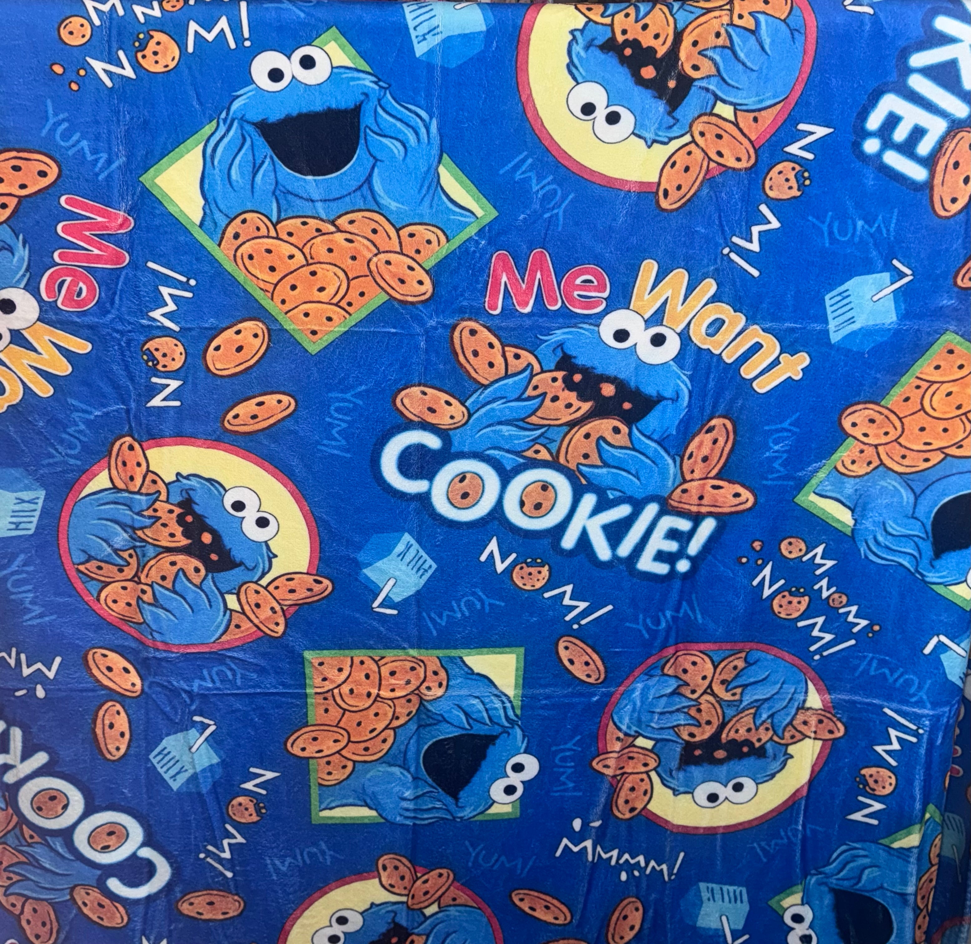 50x60 Cookie Monster Minky Plush Blanket