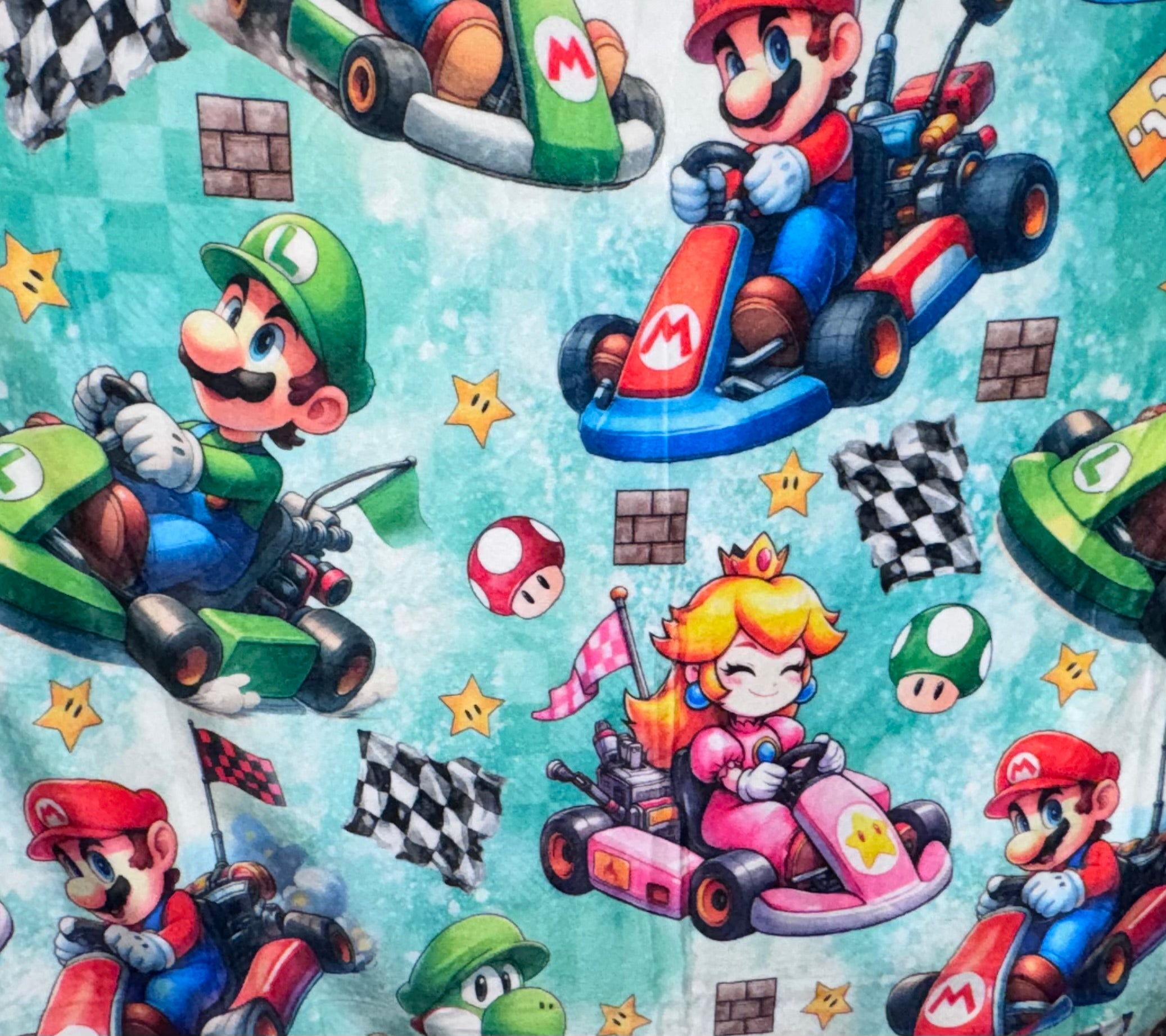 50x60 Mario Kart Minky Plush Blanket