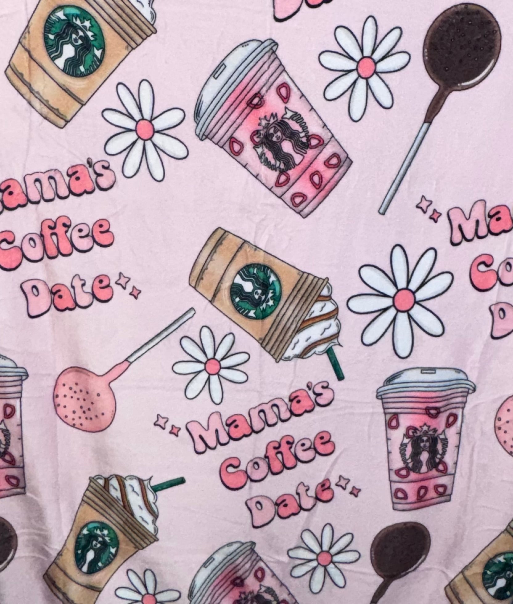 50x60 Mommy's Coffee Date Minky Plush Blanket